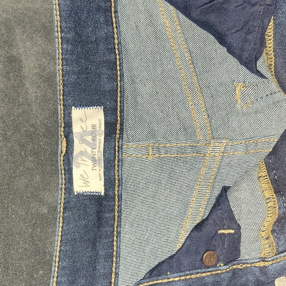 โ๐ผNWTโ๐ผ Free People, Deep Indigo, Raw High Rise Skinny Jean, Jegging, size 24 - Picture 6 of 10
